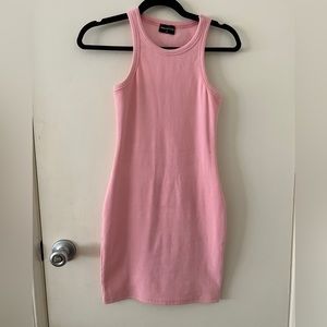 White fox pink dress